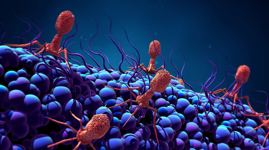 bacteriophages attacking bacteria