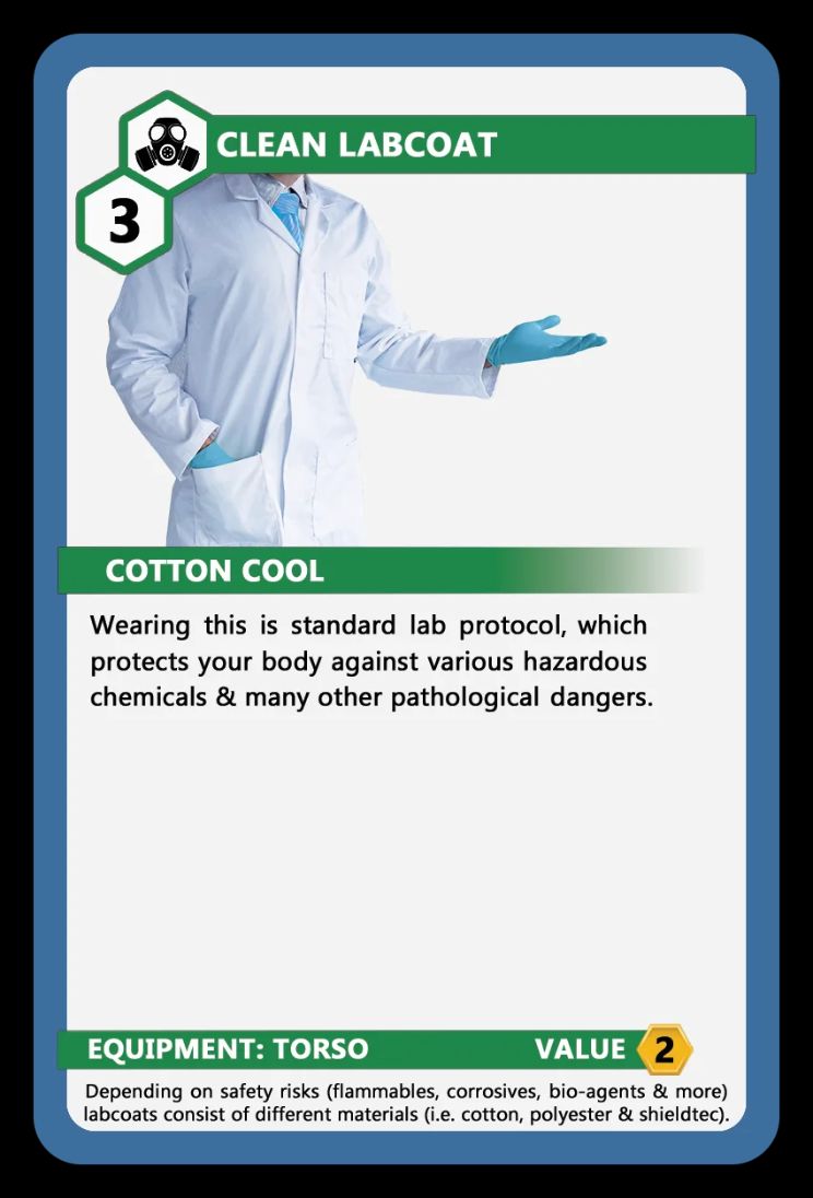 Clean Labcoat ImmunoWars Equipment Card