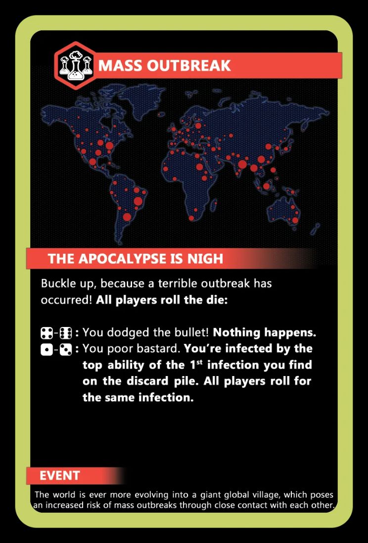 Mass Outbreak ImmunoWars Random Event card