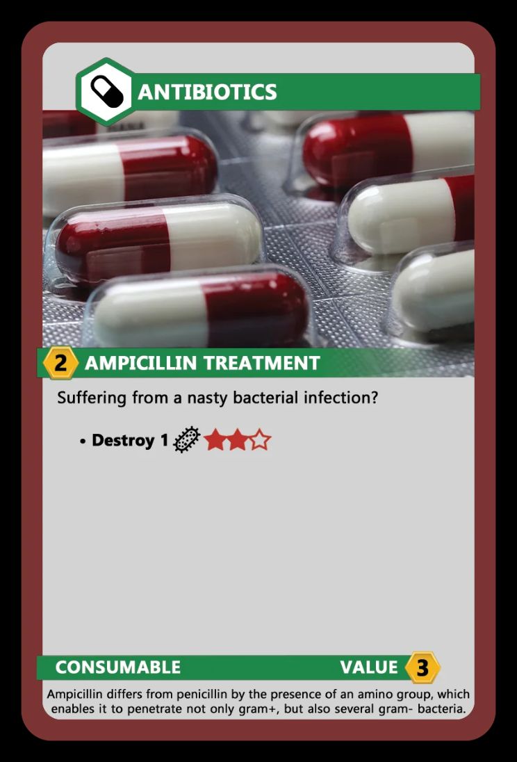 Ciprofloxacin treatment ImmunoWars Antibiotics Card